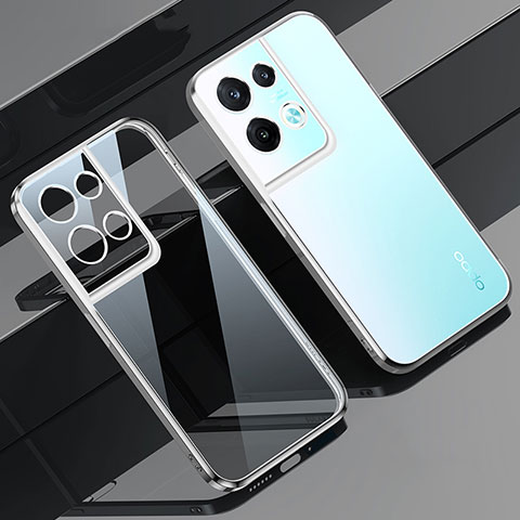 Coque Ultra Fine TPU Souple Housse Etui Transparente H02 pour Oppo Reno9 5G Argent