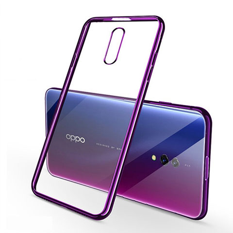 Coque Ultra Fine TPU Souple Housse Etui Transparente H02 pour Realme X Violet