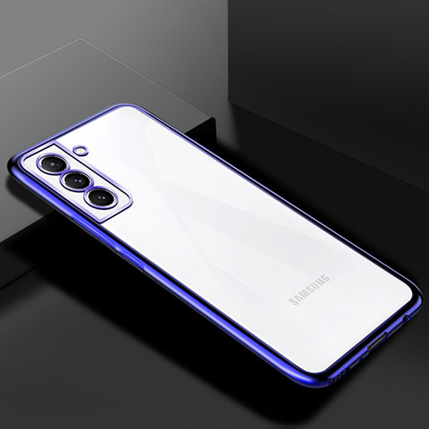 Coque Ultra Fine TPU Souple Housse Etui Transparente H02 pour Samsung Galaxy S22 Plus 5G Bleu