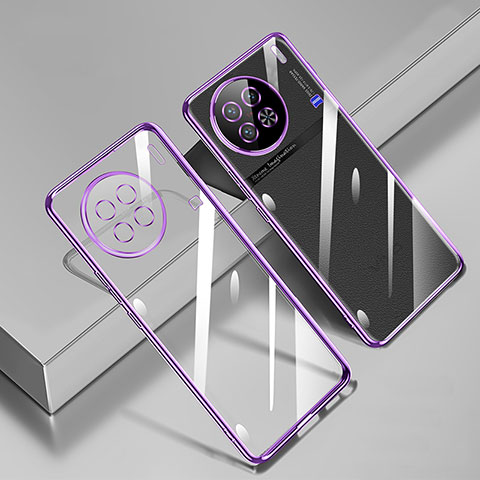 Coque Ultra Fine TPU Souple Housse Etui Transparente H02 pour Vivo X90 Pro 5G Violet