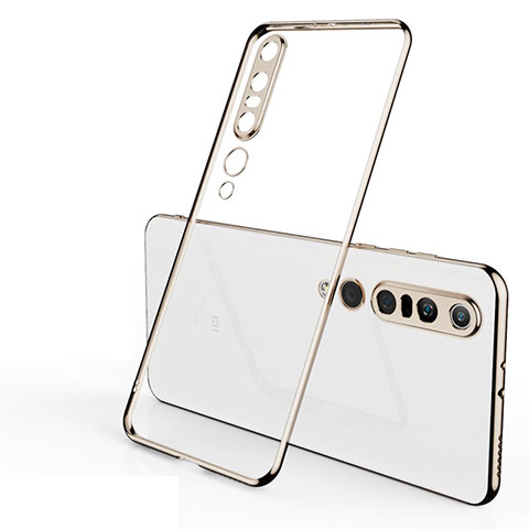Coque Ultra Fine TPU Souple Housse Etui Transparente H02 pour Xiaomi Mi 10 Pro Or