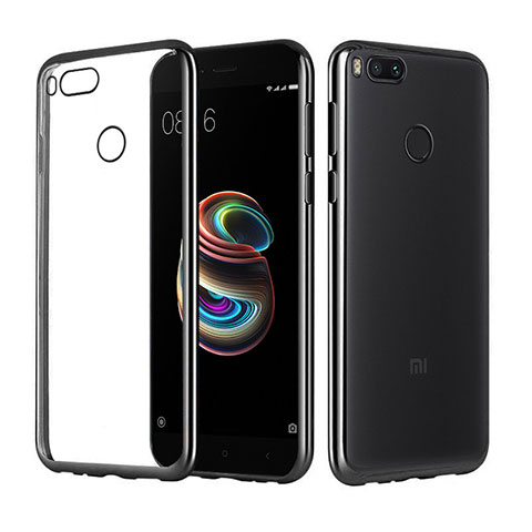 Coque Ultra Fine TPU Souple Housse Etui Transparente H02 pour Xiaomi Mi A1 Noir