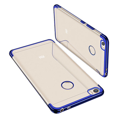 Coque Ultra Fine TPU Souple Housse Etui Transparente H02 pour Xiaomi Mi Max Bleu