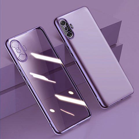 Coque Ultra Fine TPU Souple Housse Etui Transparente H02 pour Xiaomi Poco F3 GT 5G Violet