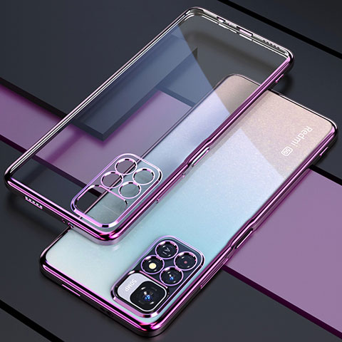 Coque Ultra Fine TPU Souple Housse Etui Transparente H02 pour Xiaomi Poco M4 Pro 5G Violet