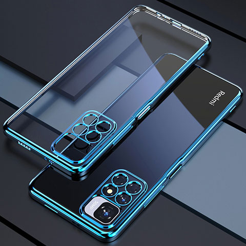 Coque Ultra Fine TPU Souple Housse Etui Transparente H02 pour Xiaomi Redmi 10 4G Bleu