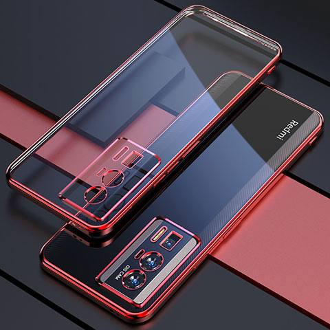 Coque Ultra Fine TPU Souple Housse Etui Transparente H02 pour Xiaomi Redmi K60 5G Rouge