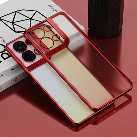 Coque Ultra Fine TPU Souple Housse Etui Transparente H02 pour Xiaomi Redmi Note 13 5G Rouge