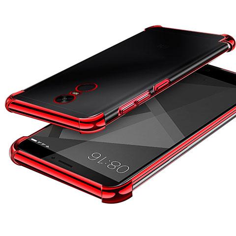 Coque Ultra Fine TPU Souple Housse Etui Transparente H02 pour Xiaomi Redmi Note 4X High Edition Rouge