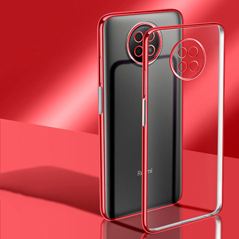 Coque Ultra Fine TPU Souple Housse Etui Transparente H02 pour Xiaomi Redmi Note 9 5G Rouge