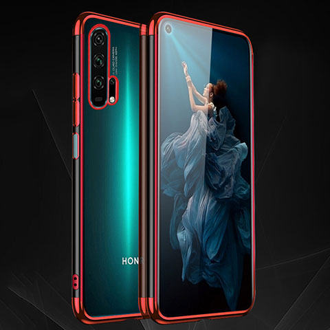 Coque Ultra Fine TPU Souple Housse Etui Transparente H03 pour Huawei Honor 20 Pro Rouge