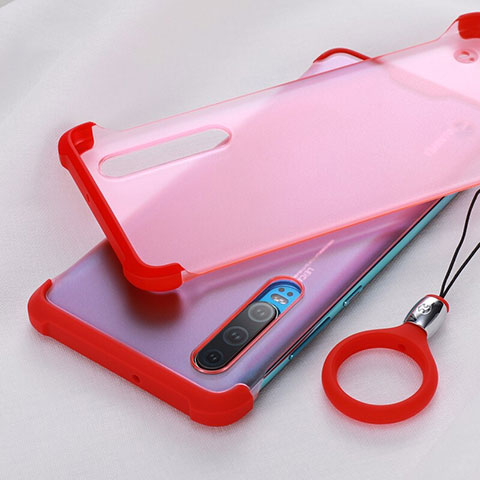 Coque Ultra Fine TPU Souple Housse Etui Transparente H03 pour Huawei P30 Rouge