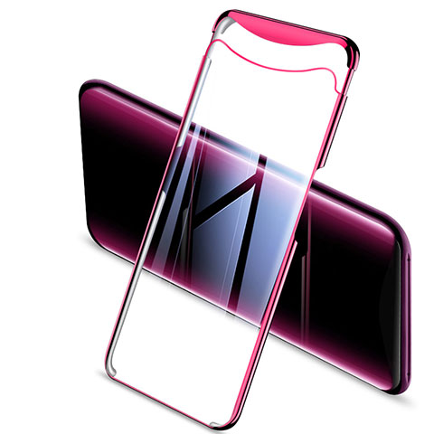 Coque Ultra Fine TPU Souple Housse Etui Transparente H03 pour Oppo Find X Rose Rouge