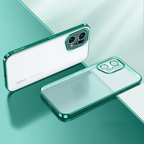 Coque Ultra Fine TPU Souple Housse Etui Transparente H03 pour Oppo Find X5 Pro 5G Vert