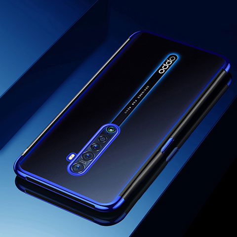 Coque Ultra Fine TPU Souple Housse Etui Transparente H03 pour Oppo Reno2 Bleu