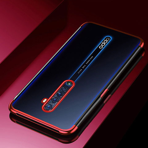 Coque Ultra Fine TPU Souple Housse Etui Transparente H03 pour Oppo Reno2 Rouge