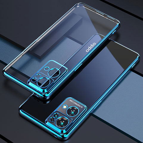 Coque Ultra Fine TPU Souple Housse Etui Transparente H03 pour Oppo Reno7 Pro 5G Bleu