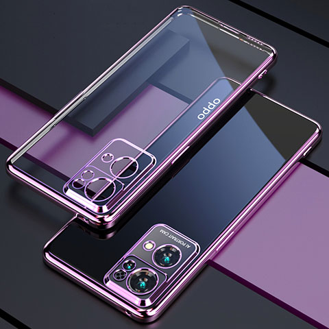 Coque Ultra Fine TPU Souple Housse Etui Transparente H03 pour Oppo Reno7 Pro 5G Violet