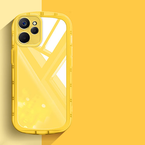 Coque Ultra Fine TPU Souple Housse Etui Transparente H03 pour Realme 10T 5G Jaune