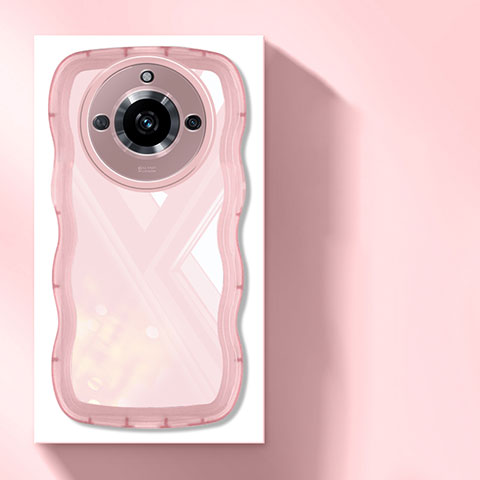 Coque Ultra Fine TPU Souple Housse Etui Transparente H03 pour Realme 11 Pro 5G Rose