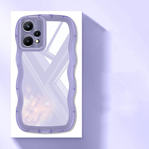 Coque Ultra Fine TPU Souple Housse Etui Transparente H03 pour Realme 9 5G Violet