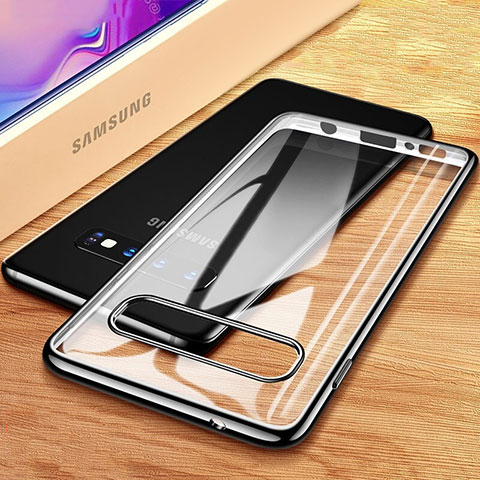 Coque Ultra Fine TPU Souple Housse Etui Transparente H03 pour Samsung Galaxy S10 5G Noir