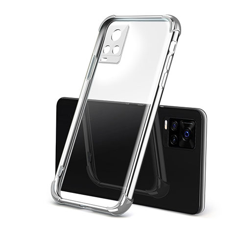 Coque Ultra Fine TPU Souple Housse Etui Transparente H03 pour Vivo V20 Pro 5G Argent