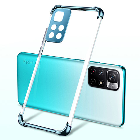 Coque Ultra Fine TPU Souple Housse Etui Transparente H03 pour Xiaomi Redmi Note 11 5G Bleu