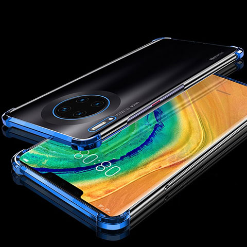 Coque Ultra Fine TPU Souple Housse Etui Transparente H04 pour Huawei Mate 30 Pro Bleu