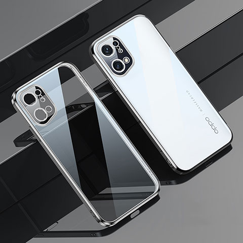 Coque Ultra Fine TPU Souple Housse Etui Transparente H04 pour Oppo Find X5 5G Argent