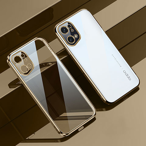 Coque Ultra Fine TPU Souple Housse Etui Transparente H04 pour Oppo Find X5 5G Or