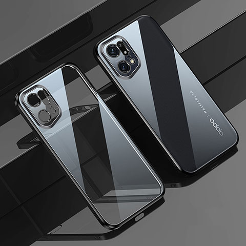 Coque Ultra Fine TPU Souple Housse Etui Transparente H04 pour Oppo Find X5 Pro 5G Noir