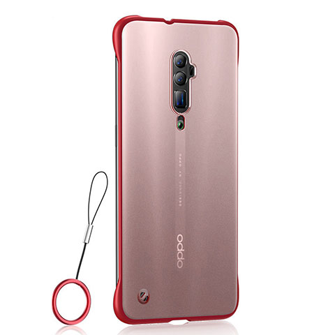 Coque Ultra Fine TPU Souple Housse Etui Transparente H04 pour Oppo Reno 10X Zoom Rouge