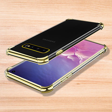 Coque Ultra Fine TPU Souple Housse Etui Transparente H04 pour Samsung Galaxy S10 5G Or