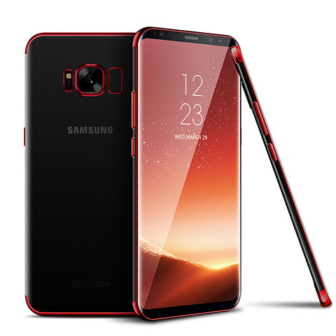 Coque Ultra Fine TPU Souple Housse Etui Transparente H04 pour Samsung Galaxy S8 Rouge