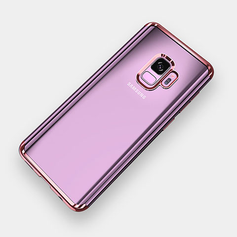 Coque Ultra Fine TPU Souple Housse Etui Transparente H04 pour Samsung Galaxy S9 Or Rose