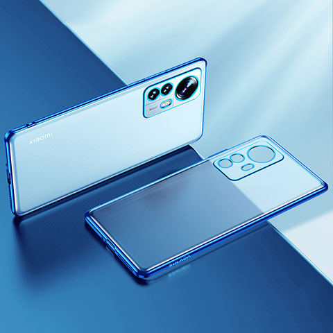 Coque Ultra Fine TPU Souple Housse Etui Transparente H04 pour Xiaomi Mi 12 Pro 5G Bleu