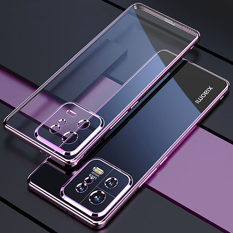 Coque Ultra Fine TPU Souple Housse Etui Transparente H04 pour Xiaomi Mi 13 5G Violet