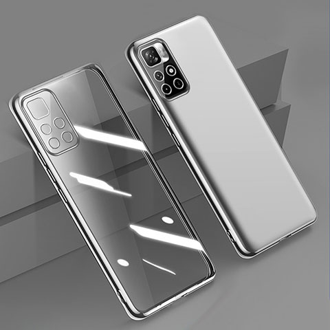 Coque Ultra Fine TPU Souple Housse Etui Transparente H04 pour Xiaomi Poco M4 Pro 5G Argent