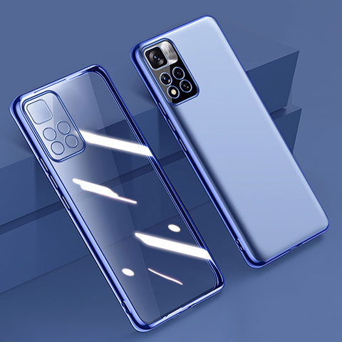 Coque Ultra Fine TPU Souple Housse Etui Transparente H04 pour Xiaomi Poco X4 NFC Bleu