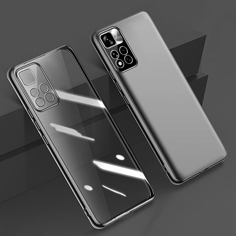 Coque Ultra Fine TPU Souple Housse Etui Transparente H04 pour Xiaomi Redmi Note 11 Pro+ Plus 5G Noir