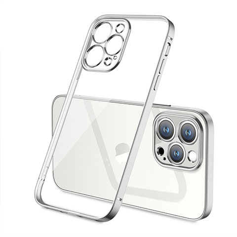 Coque Ultra Fine TPU Souple Housse Etui Transparente H05 pour Apple iPhone 13 Pro Argent