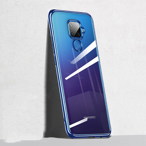 Coque Ultra Fine TPU Souple Housse Etui Transparente H05 pour Huawei Mate 30 Lite Bleu