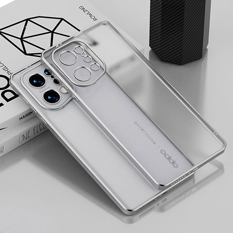 Coque Ultra Fine TPU Souple Housse Etui Transparente H05 pour Oppo Find X5 5G Argent