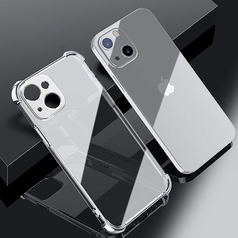 Coque Ultra Fine TPU Souple Housse Etui Transparente H06 pour Apple iPhone 14 Argent