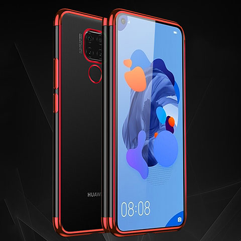 Coque Ultra Fine TPU Souple Housse Etui Transparente H06 pour Huawei Nova 5z Rouge