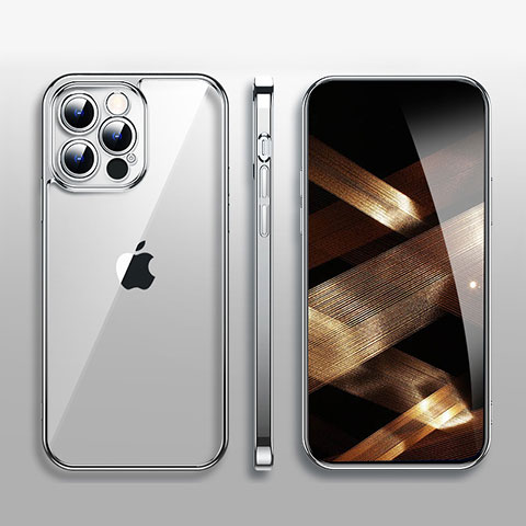 Coque Ultra Fine TPU Souple Housse Etui Transparente H09 pour Apple iPhone 14 Pro Max Argent