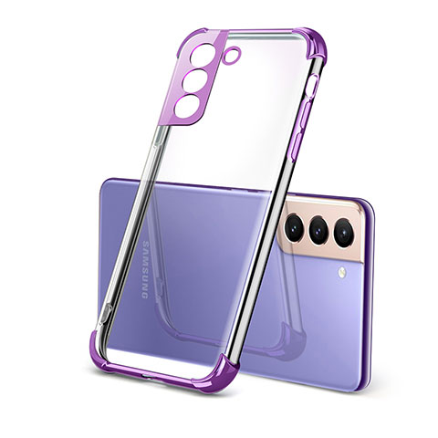 Coque Ultra Fine TPU Souple Housse Etui Transparente H09 pour Samsung Galaxy S22 5G Violet