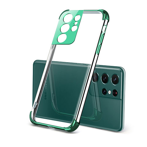 Coque Ultra Fine TPU Souple Housse Etui Transparente H09 pour Samsung Galaxy S23 Ultra 5G Vert