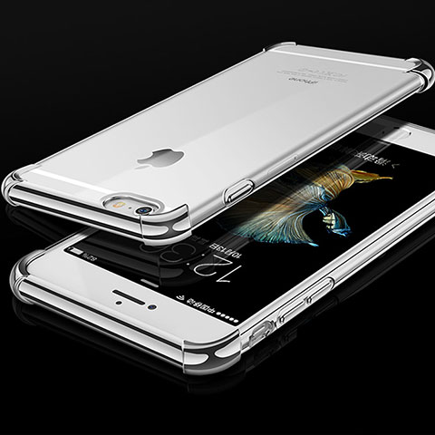 Coque Ultra Fine TPU Souple Housse Etui Transparente HC01 pour Apple iPhone 6 Argent